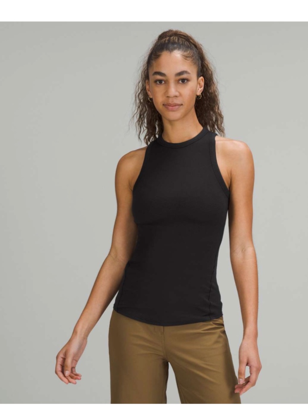 Lululemon Black Hold Tight Ribbed Tank Size 10